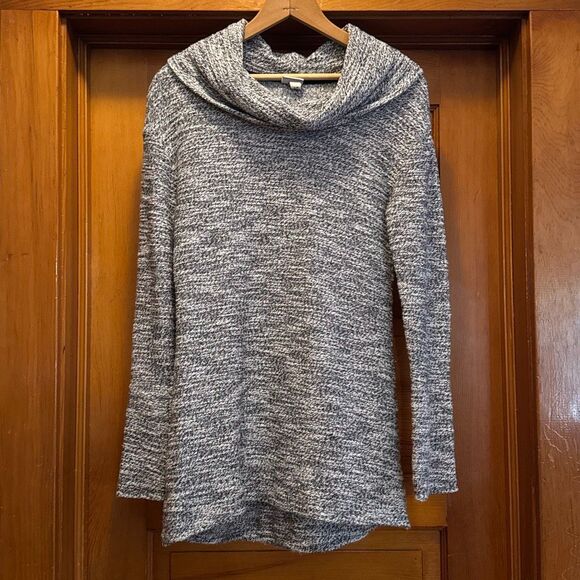 Merona Cowl Neck Black White Boucle Sweater Women’s US Small - Picture 1 of 8